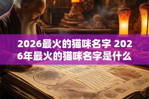 2026最火的猫咪名字 2026年最火的猫咪名字是什么 2026最火的猫咪名字 2026年最火的猫咪名字是什么