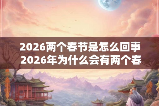 2026两个春节是怎么回事 2026年为什么会有两个春节