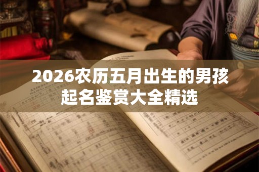 2026农历五月出生的男孩起名鉴赏大全精选