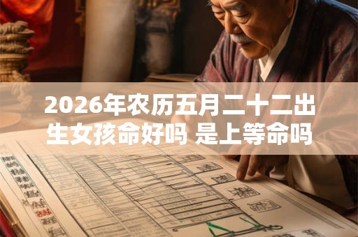 2026年农历五月二十二出生女孩命好吗 是上等命吗