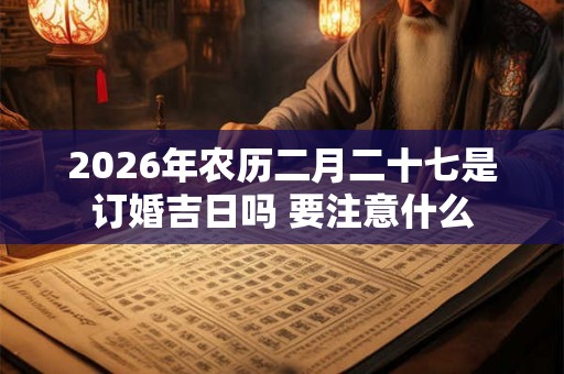 2026年农历二月二十七是订婚吉日吗 要注意什么 2026年农历二月二十七是订婚吉日吗 要注意什么