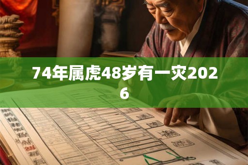 74年属虎48岁有一灾2026