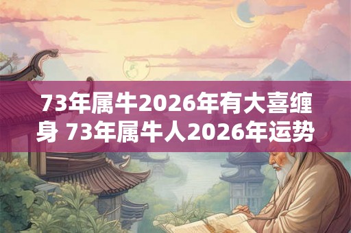 73年属牛2026年有大喜缠身 73年属牛人2026年运势如何