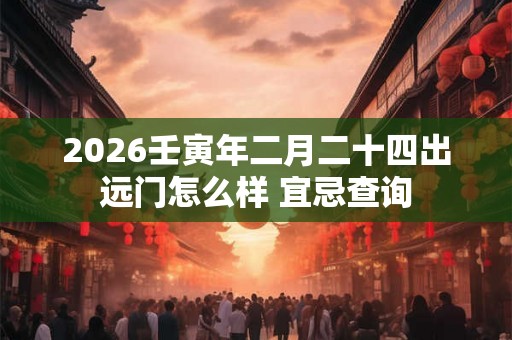 2026壬寅年二月二十四出远门怎么样 宜忌查询