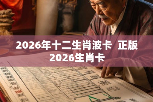 2026年十二生肖波卡  正版2026生肖卡