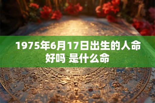 1975年6月17日出生的人命好吗 是什么命