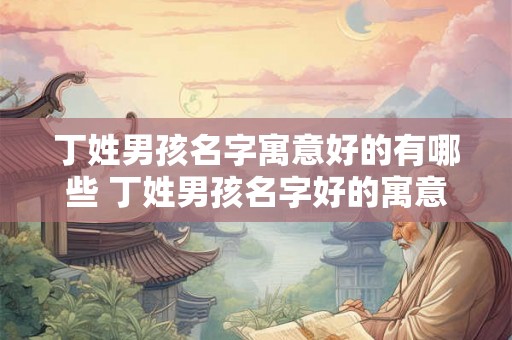 丁姓男孩名字寓意好的有哪些 丁姓男孩名字好的寓意有哪些