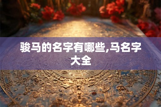 骏马的名字有哪些,马名字大全 骏马的名字有哪些,马名字大全