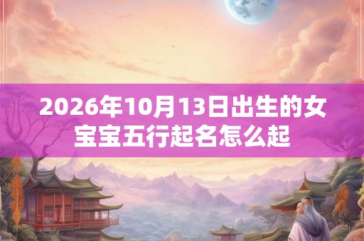 2026年10月13日出生的女宝宝五行起名怎么起