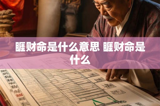 睚财命是什么意思 睚财命是什么 睚财命是什么意思 睚财命是什么
