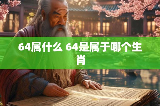 64属什么 64是属于哪个生肖
