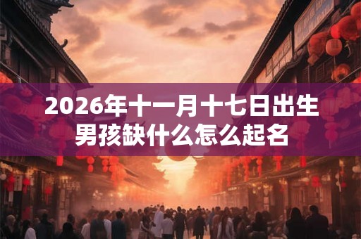 2026年十一月十七日出生男孩缺什么怎么起名