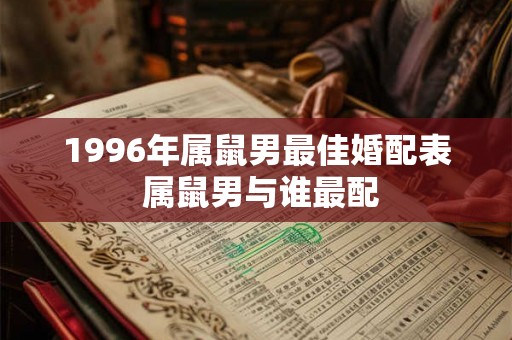 1996年属鼠男最佳婚配表 属鼠男与谁最配