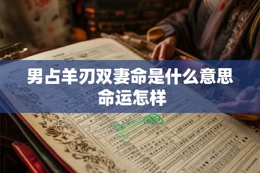 男占羊刃双妻命是什么意思 命运怎样