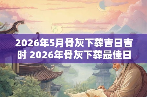 2026年5月骨灰下葬吉日吉时 2026年骨灰下葬最佳日时是何时 2026年5月骨灰下葬吉日吉时 2026年骨灰下葬最佳日时是何时