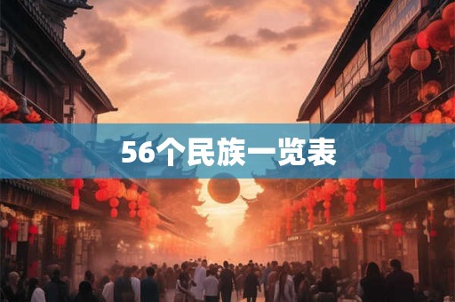 56个民族一览表
