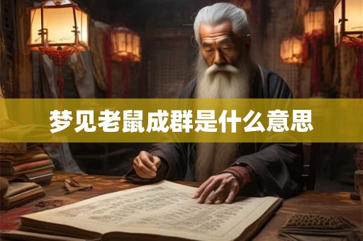 梦见老鼠成群是什么意思