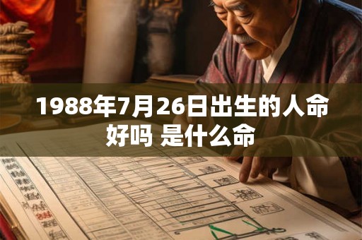1988年7月26日出生的人命好吗 是什么命 1988年7月26日出生的人命好吗 是什么命