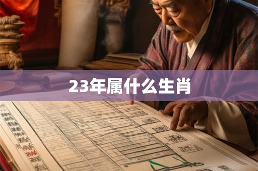 23年属什么生肖