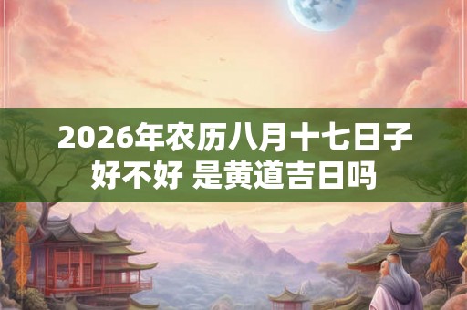2026年农历八月十七日子好不好 是黄道吉日吗