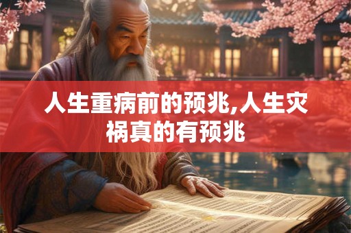 人生重病前的预兆,人生灾祸真的有预兆
