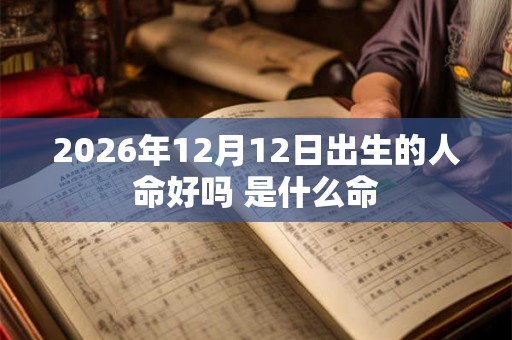 2026年12月12日出生的人命好吗 是什么命