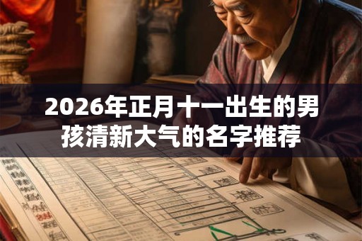 2026年正月十一出生的男孩清新大气的名字推荐