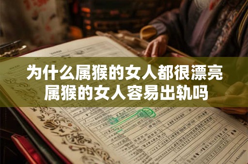 为什么属猴的女人都很漂亮 属猴的女人容易出轨吗