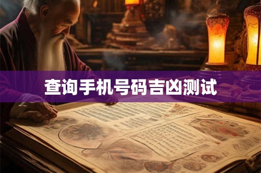 查询手机号码吉凶测试