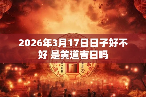 2026年3月17日日子好不好 是黄道吉日吗 2026年3月17日日子好不好 是黄道吉日吗