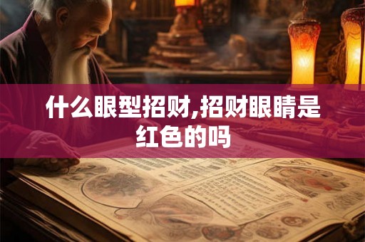 什么眼型招财,招财眼睛是红色的吗