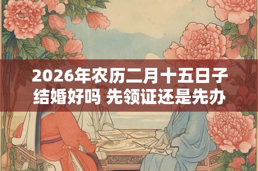 2026年农历二月十五日子结婚好吗 先领证还是先办婚礼