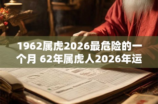 1962属虎2026最危险的一个月 62年属虎人2026年运势如何