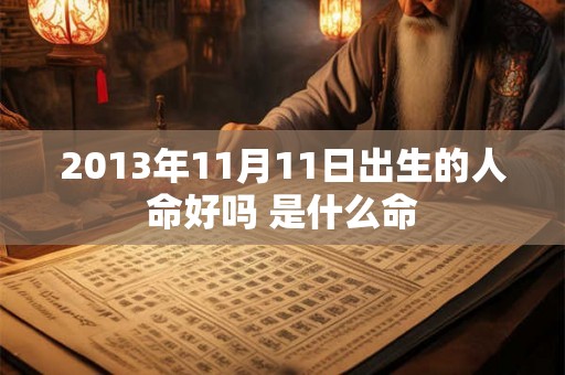 2013年11月11日出生的人命好吗 是什么命