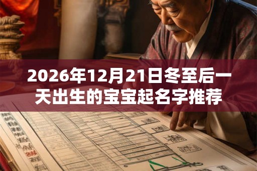 2026年12月21日冬至后一天出生的宝宝起名字推荐 2026年12月21日冬至后一天出生的宝宝起名字推荐
