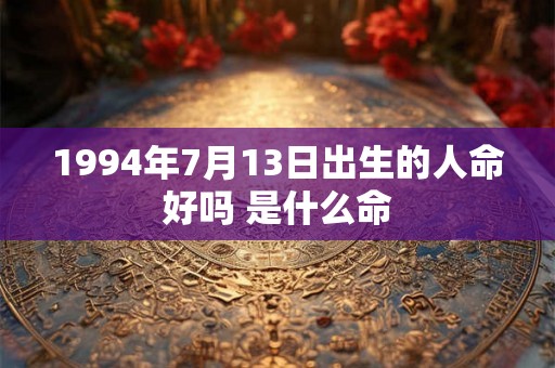 1994年7月13日出生的人命好吗 是什么命