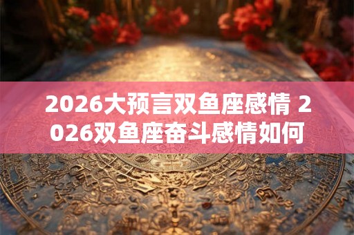 2026大预言双鱼座感情 2026双鱼座奋斗感情如何