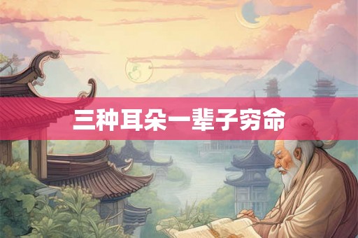 三种耳朵一辈子穷命