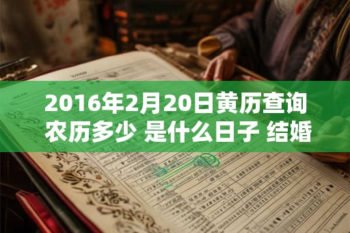 2016年2月20日黄历查询 农历多少 是什么日子 结婚吉时