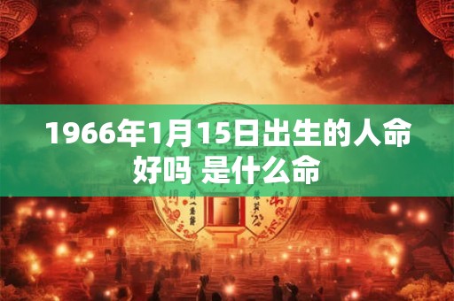 1966年1月15日出生的人命好吗 是什么命