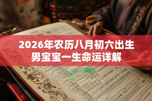 2026年农历八月初六出生男宝宝一生命运详解