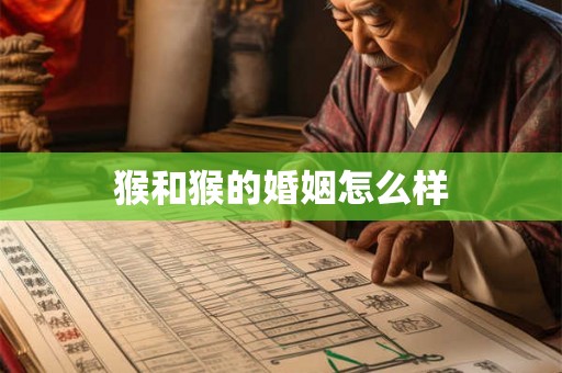 猴和猴的婚姻怎么样