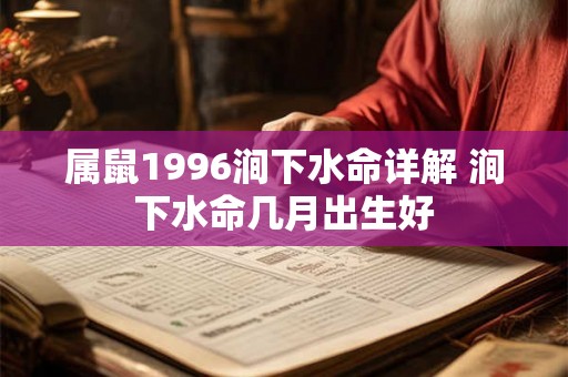 属鼠1996涧下水命详解 涧下水命几月出生好