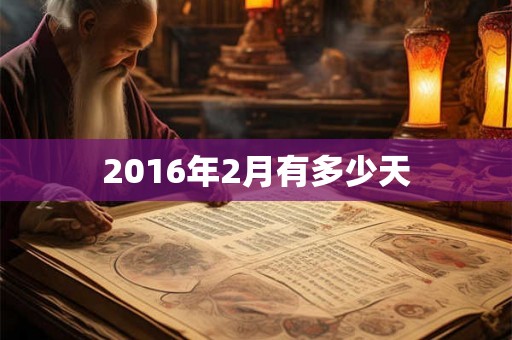 2016年2月有多少天