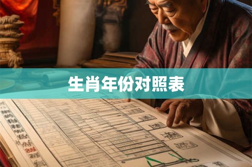 生肖年份对照表