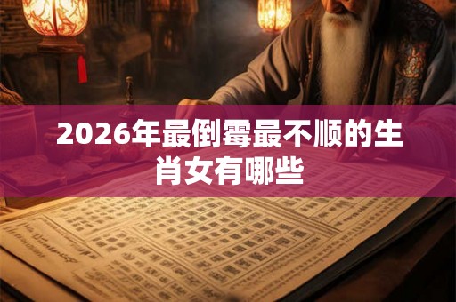 2026年最倒霉最不顺的生肖女有哪些 2026年最倒霉最不顺的生肖女有哪些