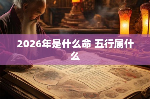 2026年是什么命 五行属什么