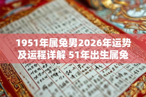 1951年属兔男2026年运势及运程详解 51年出生属兔人2026全年每月运势男性