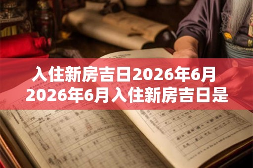 入住新房吉日2026年6月 2026年6月入住新房吉日是什么 入住新房吉日2026年6月 2026年6月入住新房吉日是什么