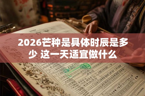 2026芒种是具体时辰是多少 这一天适宜做什么